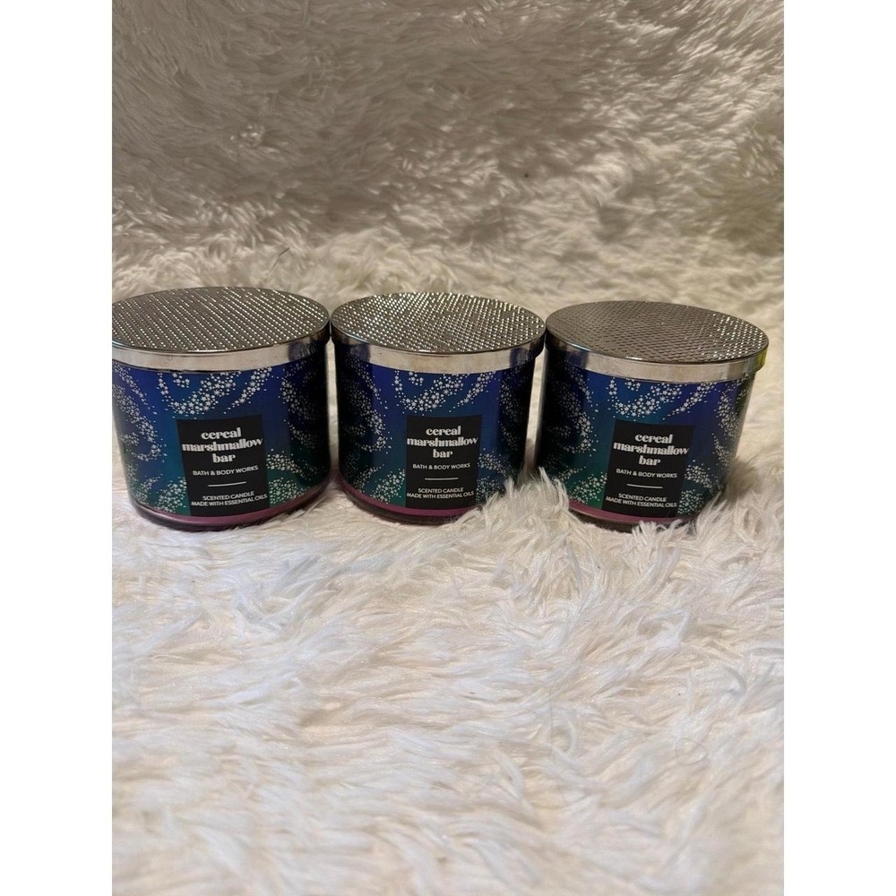 Bath & Body Works Cereal Marshmallow Bar Scented Candle 3-Pack 3 wick